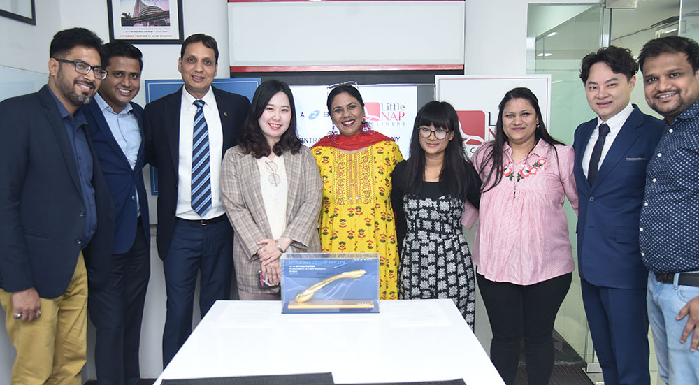 on 20th April 2023 our Lazboy and little nap contract ceremony was done in India Little Nap’s office and the Asia team visited to our office for that